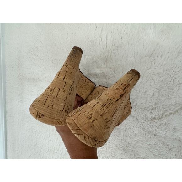 Veronica Beard Cork Wedge Mule Sandals Size 9 Designer Heels - Picture 9 of 10